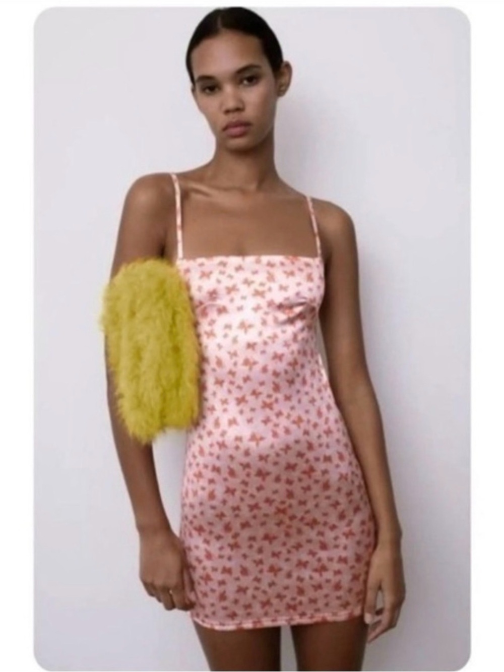 Urban Outfitters Pink Butterfly-Print Mini Dress